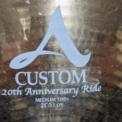 Zildjian 21" A Custom 20th Anniversary Ride Cymbal 2011 - Present - Brilliant image 4