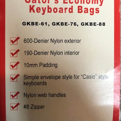 Gator GKBE-49 Economy Keyboard Gig Bag - 49-key 2010s - Black image 5