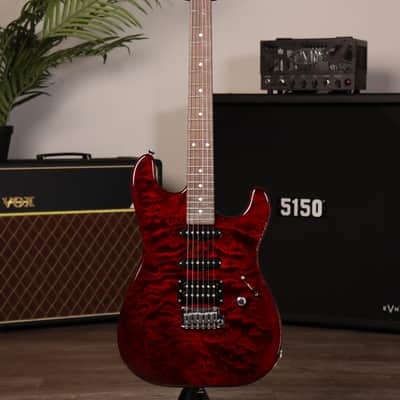 2014 Schecter USA Custom Shop California Custom Elite HSS Black Cherry Quilted Maple w/OHSC image 1