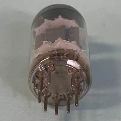 1964 Philips 12AX7 ECC83 Vintage I65 Ribbed Plate Halo Getter Tube! T197 image 6