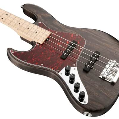 Sadowsky MetroLine 21-Fret Vintage J/J Bass-Swamp Ash Body-4 String-Nirvana Black Transparent Satin-Lefthand image 4
