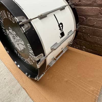 Dynasty 22" Marching Bass Drum w/ Irvington HS Bulldogs Head - Safe-T-Loc Hoops - Made in Mexico - Used image 4