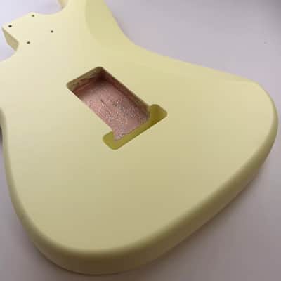 Vintage Yellow Alder Strat Style Guitar Body image 5