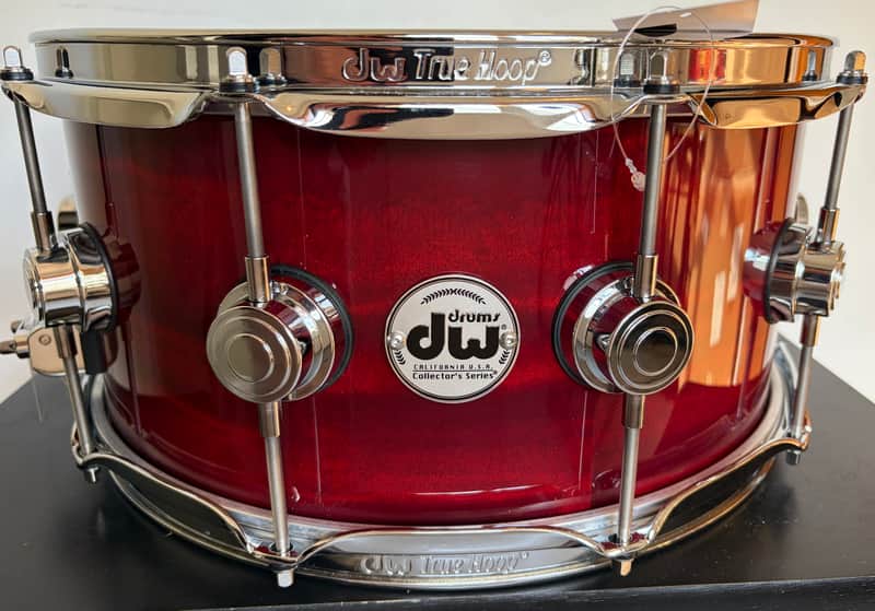 DW Collector’s Series 333 Maple 6.5x14” Snare Drum 2024 - Black Cherry Stain Lacquer over vertical Makore Exotic w/ Chrome Hardware image 1