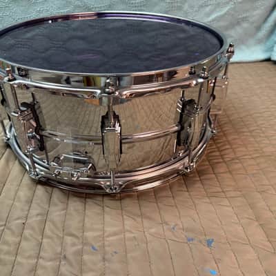 Ludwig. Supraphonic Lm 402 6.5 x 14” snare drum excellent USA top seller image 5