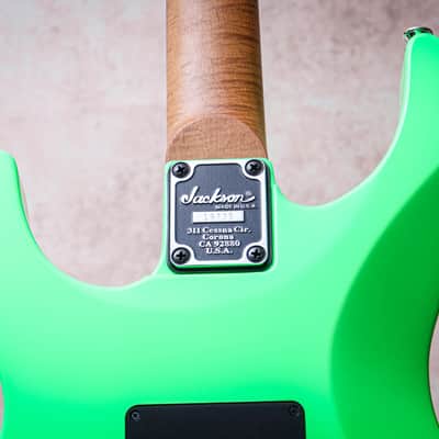 JACKSON USA Custom Shop Dinky HSH Floyd "Neon Green + Ebony" (2026) image 16