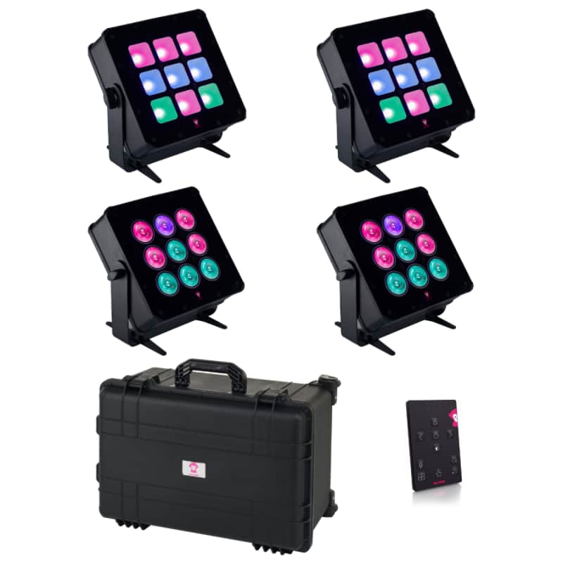 Ape Labs Marvel Pix Spot/Wash TourBox | IP65, 162W RGBLwWcW Battery Pixel Wash w/ 2x 15° and 2x 150° Optics & CRMX image 1