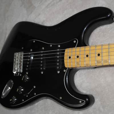 1985 MIJ Fender 70's Reissue Squier SQ Series Stratocaster Black With Maple Neck Relic! image 10