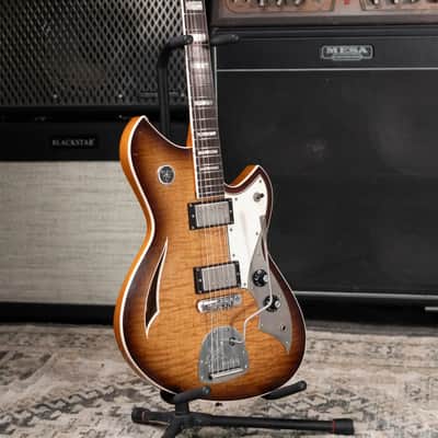 Novo Dealer Limited Miris JHH Semi-Hollow Electric Guitar - Amber Burst with Gig Bag image 18