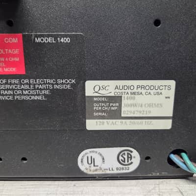 QSC Model 1400 Power Amp image 6