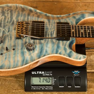 PRS Custom 24 Artist Top Faded Indigo Flame w/Awabi Birds image 9
