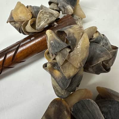 Hoof Rattles on Handles, 2-Piece, Native American Inspired, 10" Handles-NEW image 3