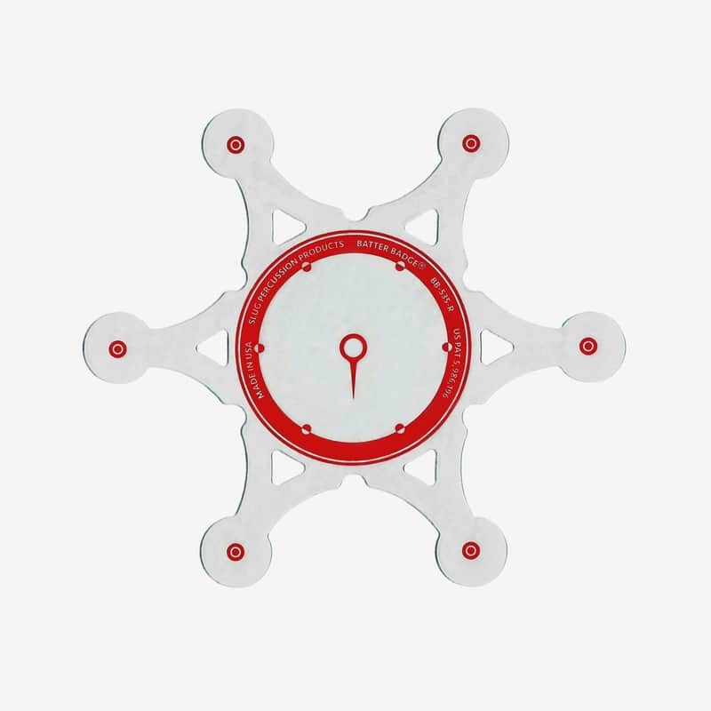 SLUG Percussion - BB-535-BBR - Batter Badge 5.35" Diameter, Heavy Duty Impact Pad - RED image 1