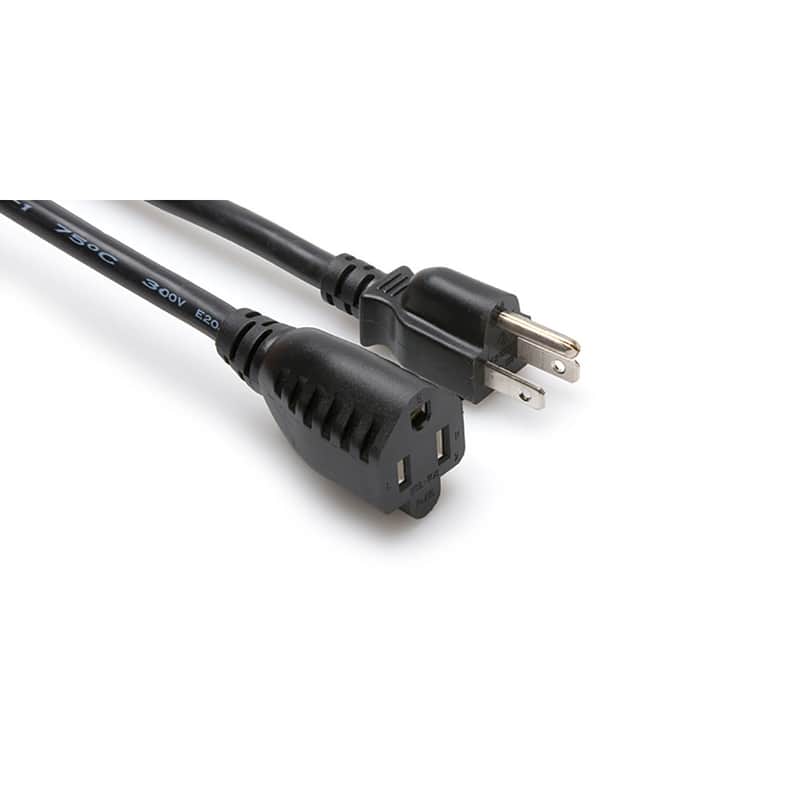 Mint Hosa PWX-425 Power Extension Cord, NEMA 5-15R to NEMA 5-15P, 25 ft image 1