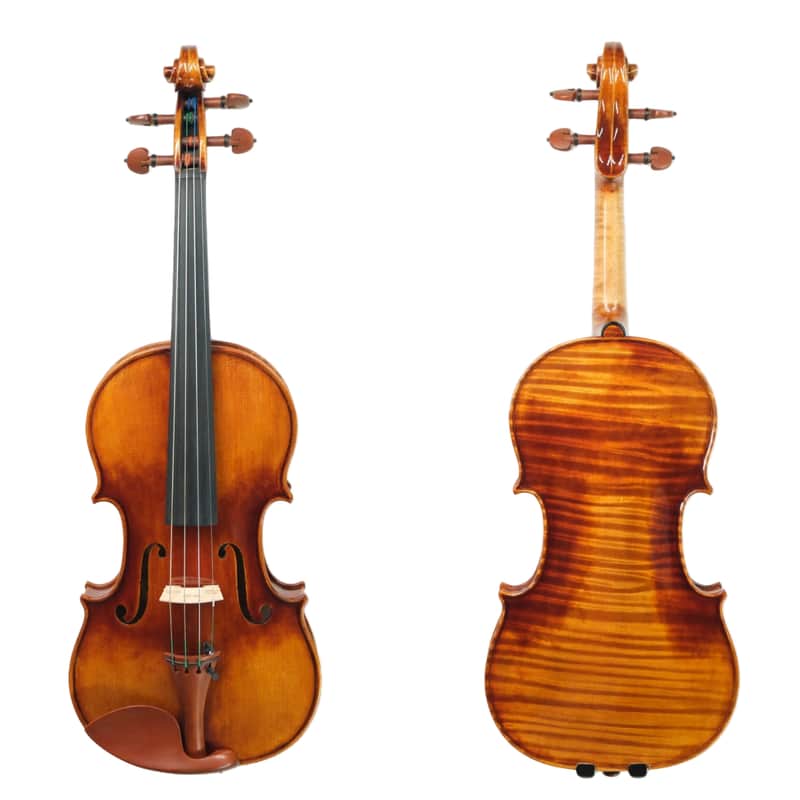 Strad Model 1715 Handmade Violin Outfit 4/4 Italian Spruce One-Piece Maple image 1