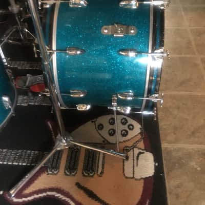 1950's Slingerland Radio King 1950's, 22,13,16 in Blue Glass Sparkle image 4