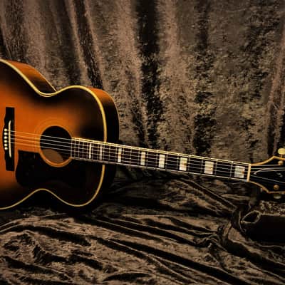Guild F50 1959 Hoboken Jumbo Acoustic Ghost Label "Rare Bird Alert" Flame Maple Archback Buddy Holly image 14