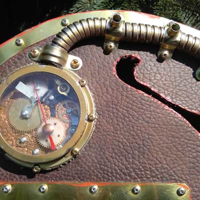 Steampunk Art Relic Jolana Tornado Hollow Body Vintage guitar 1963 Copper / Red image 14