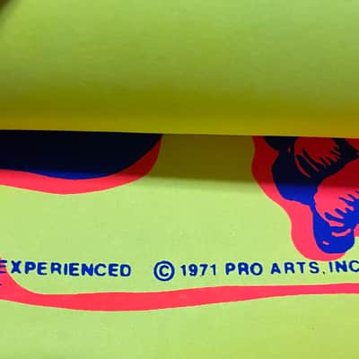 Jimi Hendrix Blacklight poster 1971 image 2