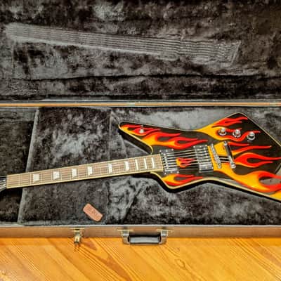 Hamer 1990's Standard Hot Rod Flames Crowned & Bound MIK Korean Guitar w/OHSC, EXC! image 7