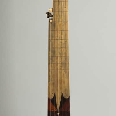 Minstrel Banjo (maker unknown), c. 1870, original black coffin case. image 8