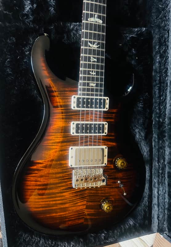 PRS Studio 10-Top 2023 - Black Gold flame image 1