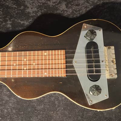 Vintage 1940s Kalamazoo Lap Steel Guitar w/ Original Chipboard Case & Slide image 5