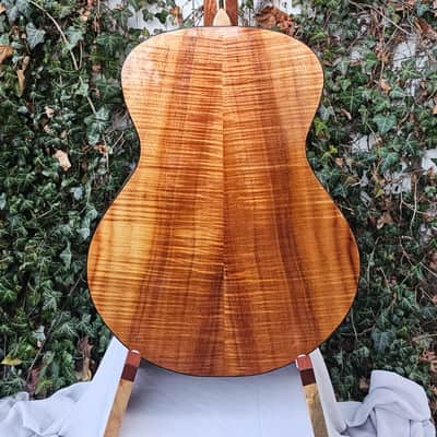 Wilhelm Guitars Curly Koa, Curly Sinker Redwood Small Jumbo Acoustic Guitar image 14