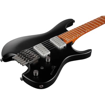 Ibanez Quest Standard QX52-BKF 6-String Headless Solid Body Electric Guitar with Roasted Birdseye Maple Fretboard, Right-Handed, Black Flat image 7