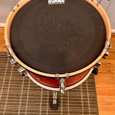 PDP Concept Maple 9x13” Rack Tom with Mount Bracket in Oxblood Satin Finish with Wood Hoops image 4