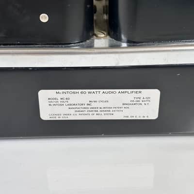 McIntosh MC60 Monoblock Tube Power Amplifier (Pair) image 18