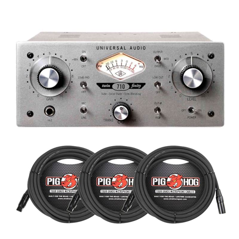 Universal Audio UA-710TF Twin-Finity Mic Preamplifier Nundle with XLR Cables (4 items) image 1