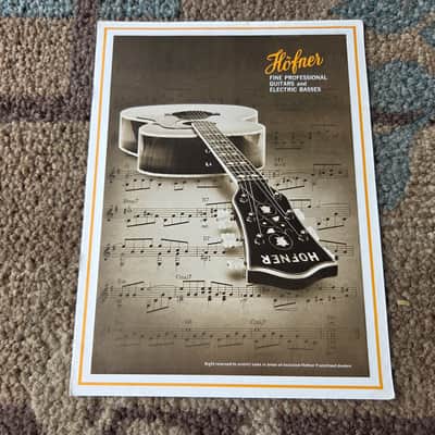 Vintage Circa 1971 Hofner "Fine Professional Guitars and Electric Basses" Catalog! Rare, Original Case Candy, Paperwork! image 1