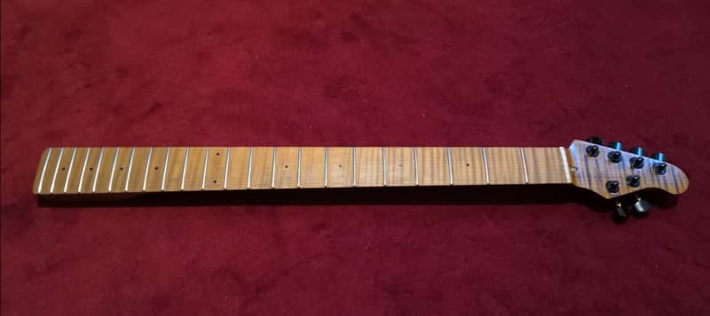 Custom baritone guitar neck - 30" - roasted flame maple image 1