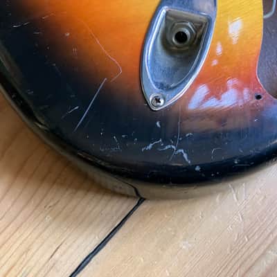 1970s Columbus Electric Guitar Stratocaster Body Used Roadworn image 8