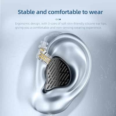 KZ X HBB PR2 flat Drive Dual Cavity Unit Headphones Music Headphones HiFi Bass Monitor Earbuds Sport Headset image 4