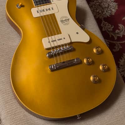 Heritage Custom Shop Factory Special H-150 P90 Guitar with Staple P90 Neck, Gold Top image 3