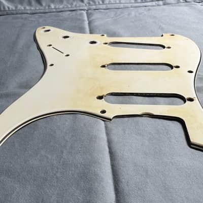 Vintage USA 54 8 Hole 50's Fender Stratocaster 56 Vintage Pickguard Celluloid / Nitrate White / Cream 1954 thru 58 RI image 2