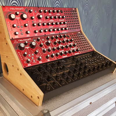 Behringer Triple Oak Veneered Stand for Model D, Pro1, K2, Cat And Neutron Etc image 2