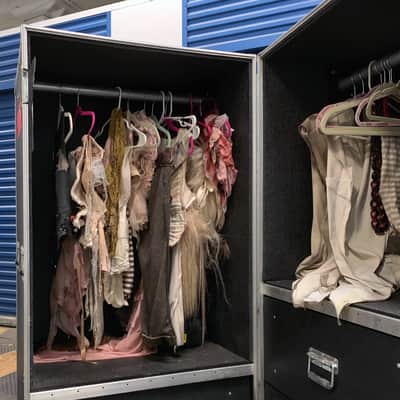 Custom Wardrobe Flight Case w/ Drawers and Clothing Rods 46" X 54" X 29" image 9