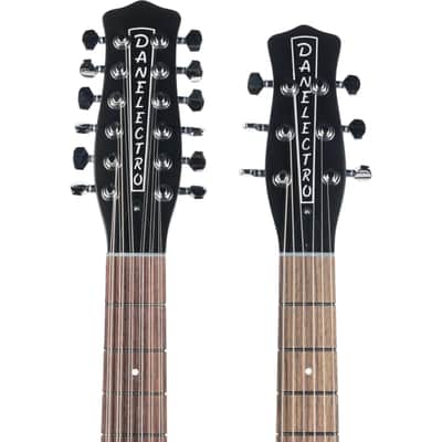 Danelectro DBN612 RDC Spruce Hardboard Body Maple Doubleneck 6/12-String Electric Guitar image 4