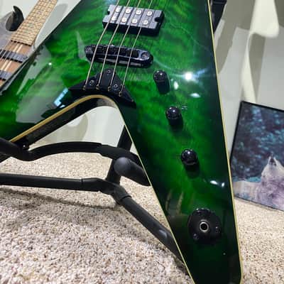 Dean Custom DOA Flying v 2008 #7 of 20 - Highly figured trans green image 3