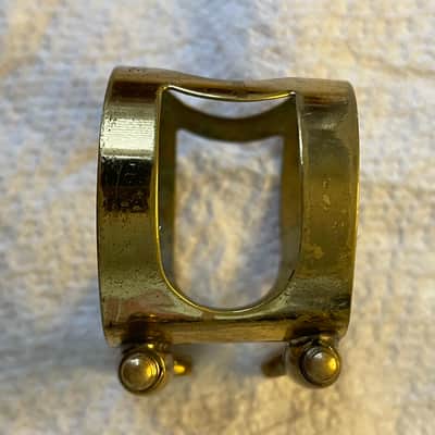 Vintage Selmer Paris Tenor Saxophone Ligature and Cap Set for Hard Rubber Mouthpieces image 3