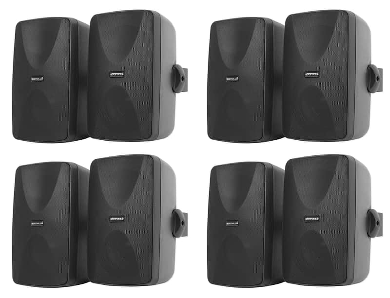 (8) Rockville WET-7020B Black 5.25" Swivel Multi Room Home Audio Wall Speakers image 1