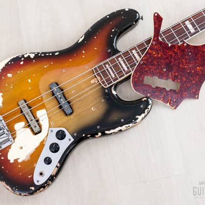 1969 Fender Jazz Bass Sunburst Faux Burst Vintage Bass w/ Case image 21