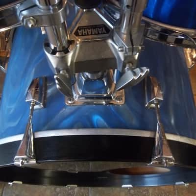 Modern Drum Shop New York City Custom Designed 4 Piece Drum Set Blue Swirl image 5