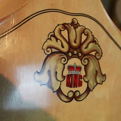 King Mortone Double Bass Blonde c1960 image 15