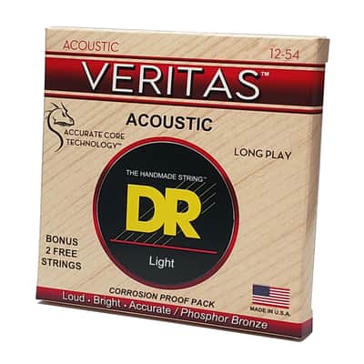 DR VTA-12 Veritas Coated Core Phosphor Bronze Acoustic Guitar Strings 12-54 - Acustic Guitar Strings image 4