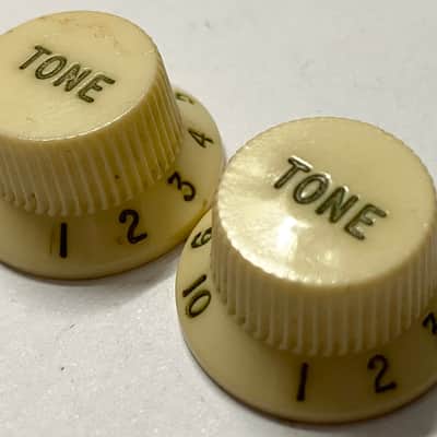 1982 Fender Fullerton USA Stratocaster Tone knob pair original vintage image 2