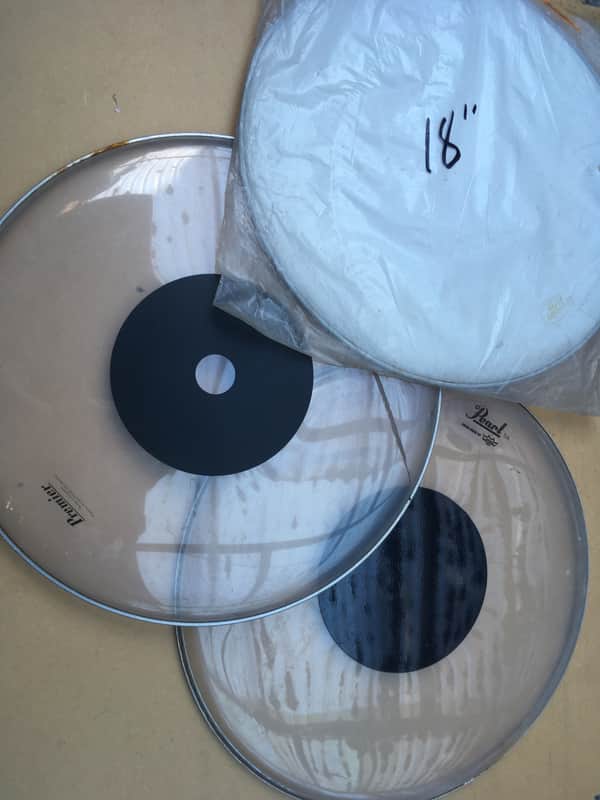 3x Vintage 18” Drum Heads imagen 1